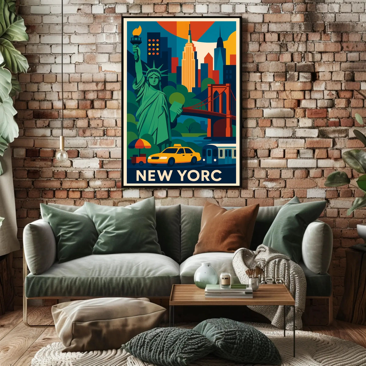 New York City Poster Vibrant Urban Artwork For Home Decor