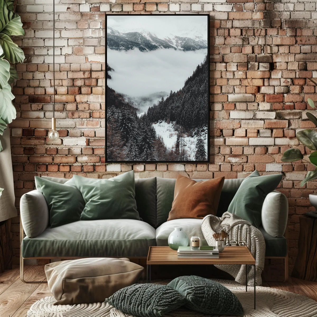 Breathtaking Winter Landscape Photorealistic National Park Poster