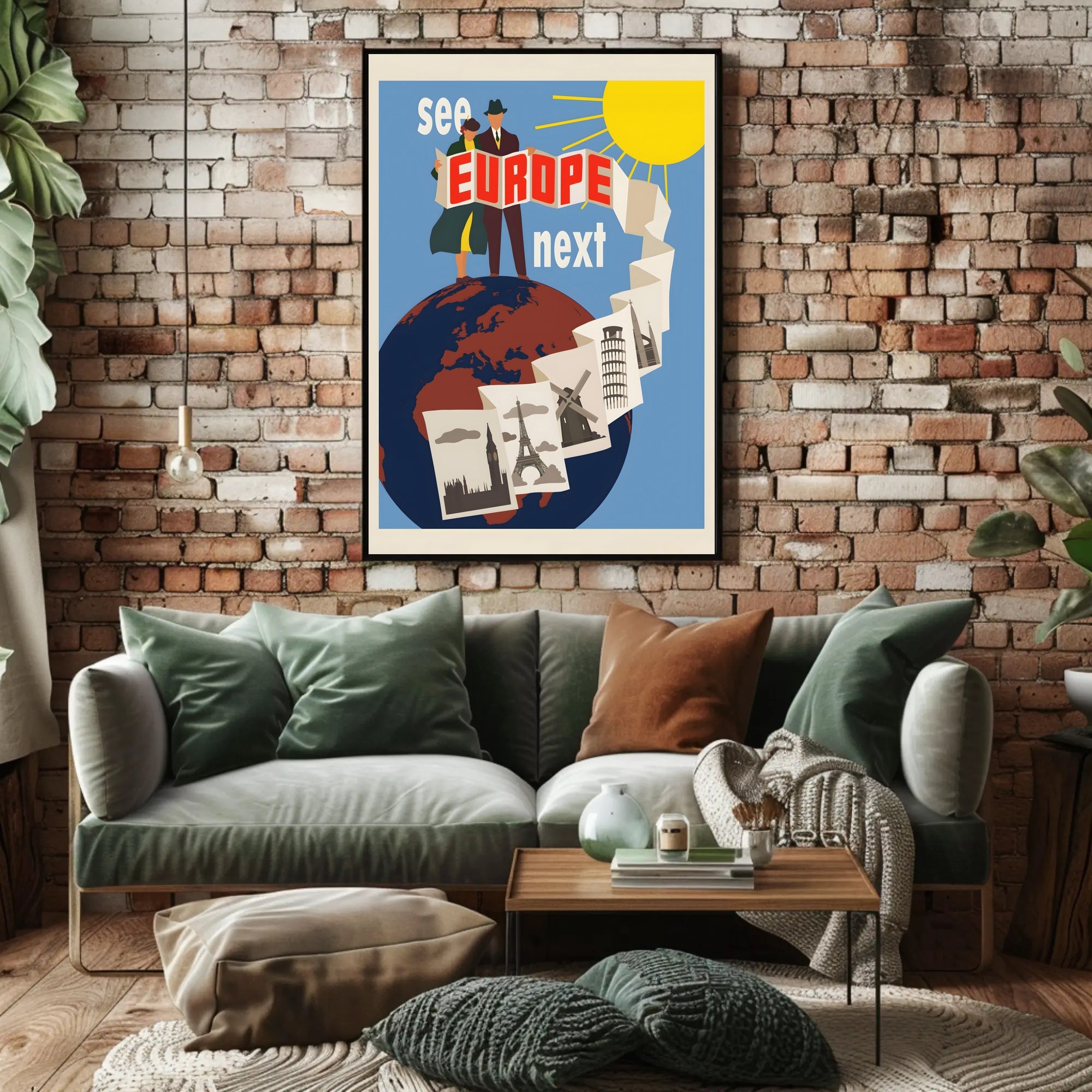 Retro European Adventure Unfolded: Travel Poster