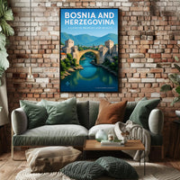 Bosnia and Herzegovina A Land of Bridges and Beauty Poster PosterGoat
