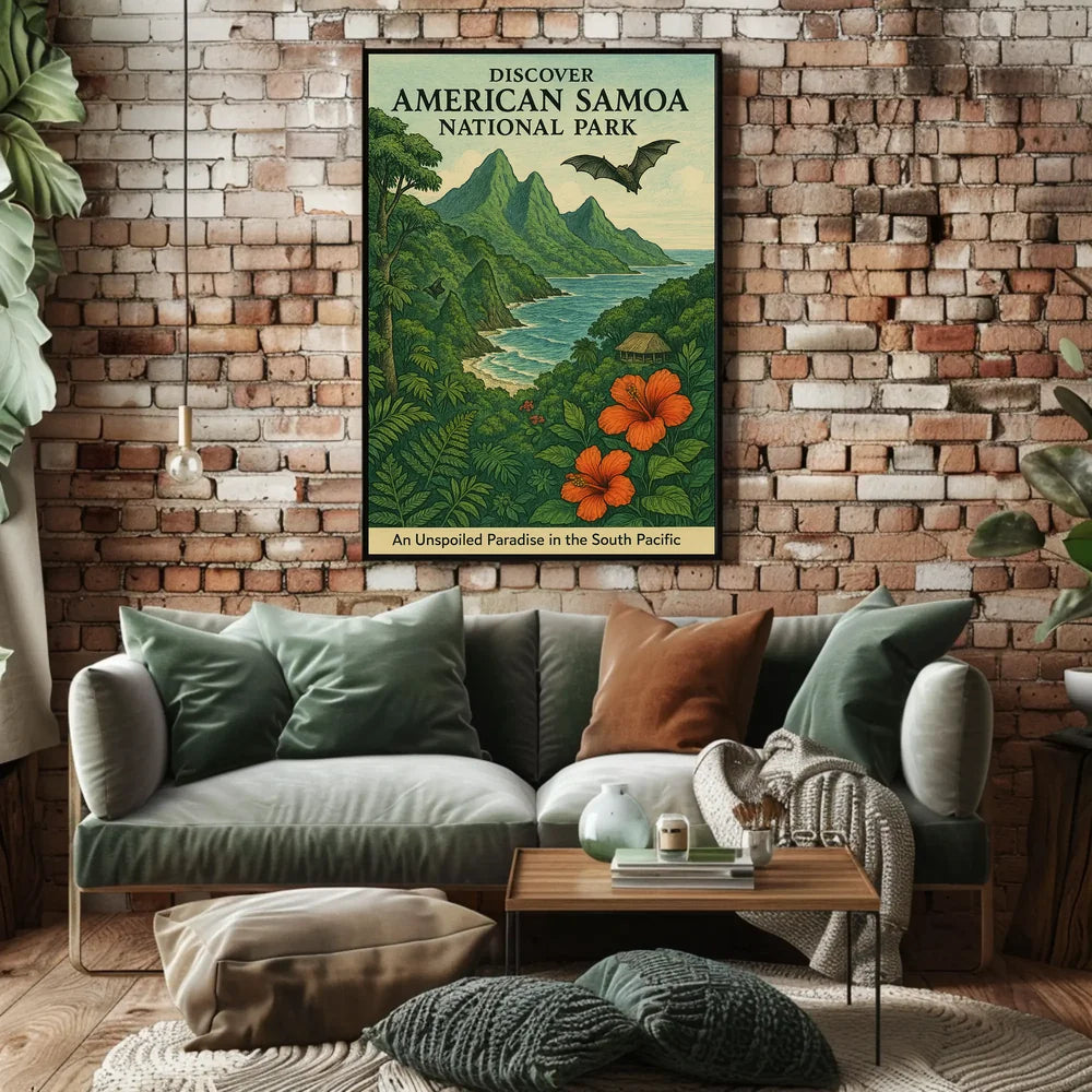 American Samoa National Park Adventure Travel Poster