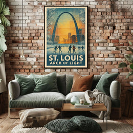 St. Louis Arch Of Light Poster