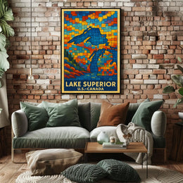 Lake Superior Mosaic Poster