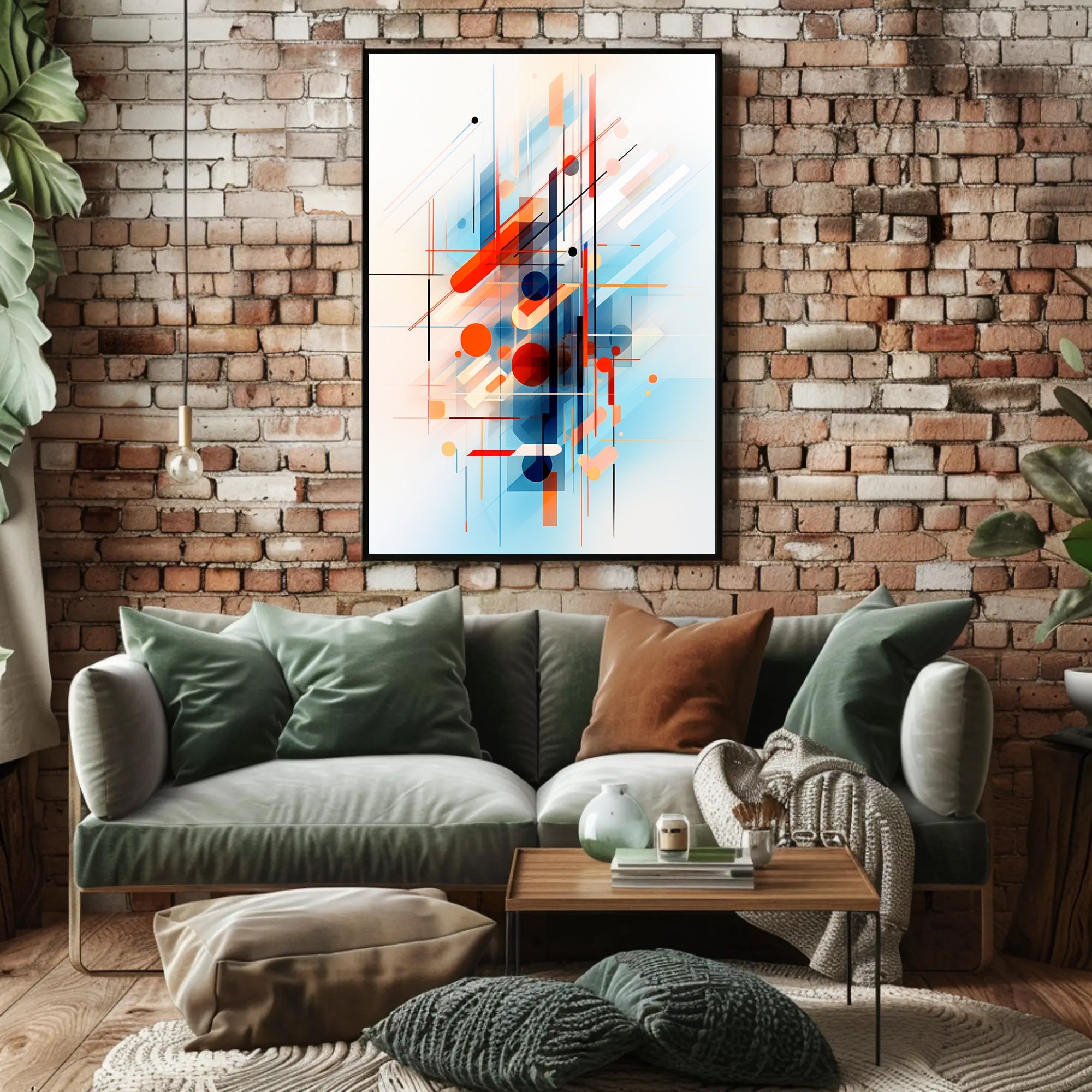 Abstract Geometric Symphony Abstract Poster PosterGoat
