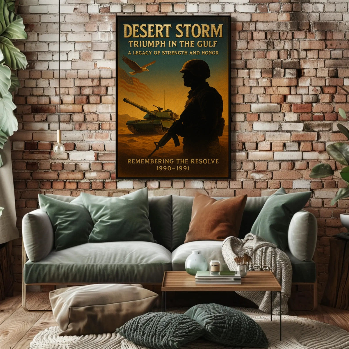 Operation Desert Storm Patriotic Strength Honor Poster