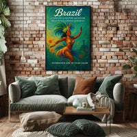Brazilian Carnival Dance Captures Cultural Heritage Poster