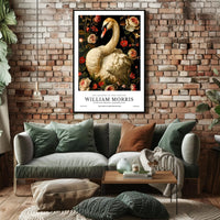 William Morris-Inspired Artistic Poster with Floral Elegance