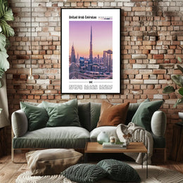 UAE Skyscraper Panorama Modern Cityscape Urban or Cityscape Poster PosterGoat