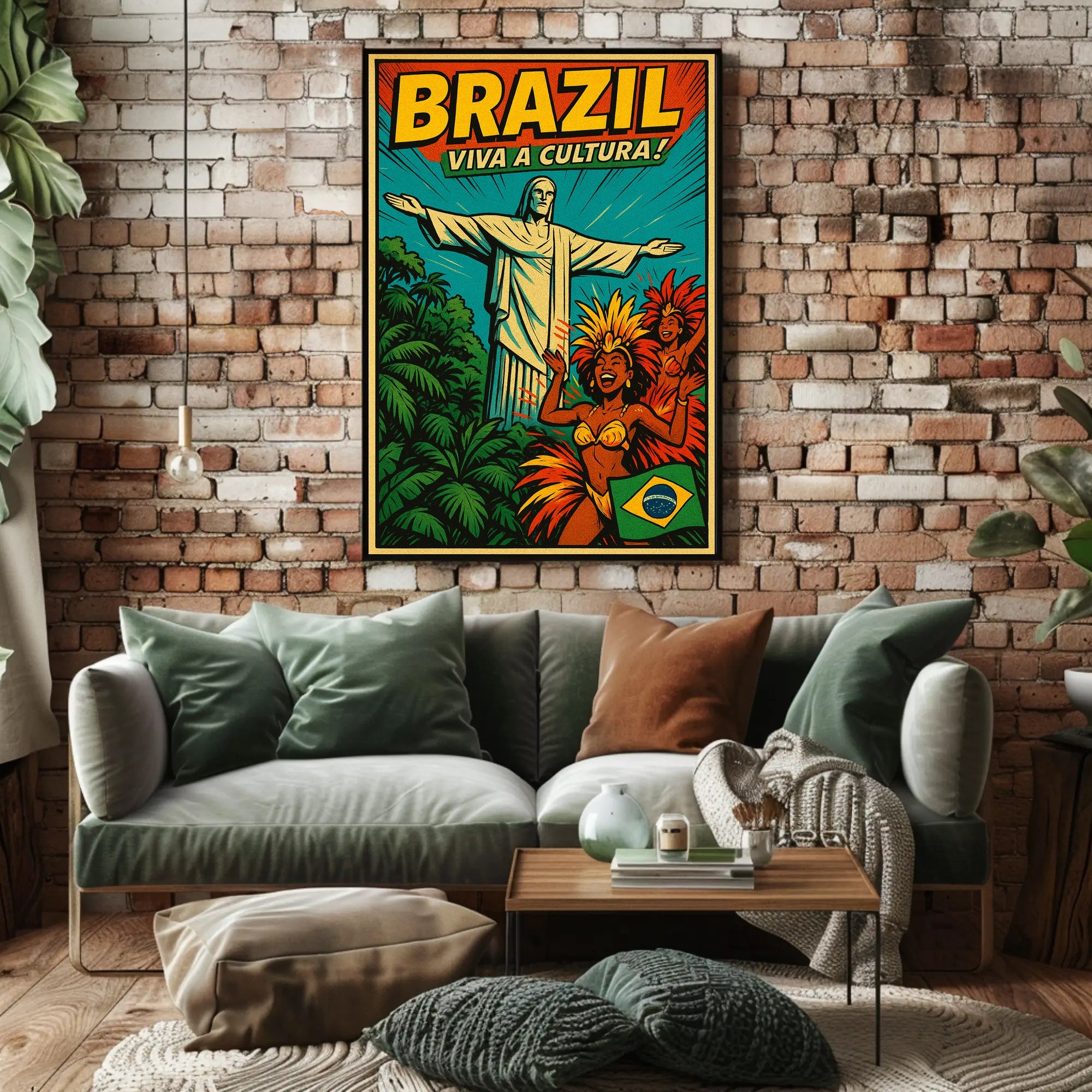 Brazilian Carnival Vibrance Vintage Cultural or Heritage Poster