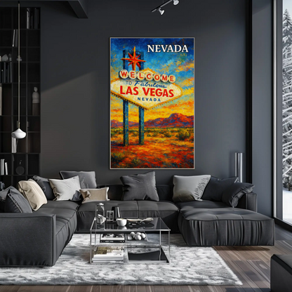 Las Vegas Nevada Vintage Welcome Sign Poster