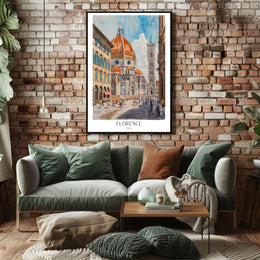 Florence Cathedral Watercolor Poster PosterGoat