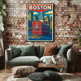 Boston Cityscape Poster