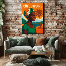 Côte dIvoire Portrait Poster