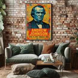 Andrew Johnson 17th President of the United States Street Art Mashup Poster