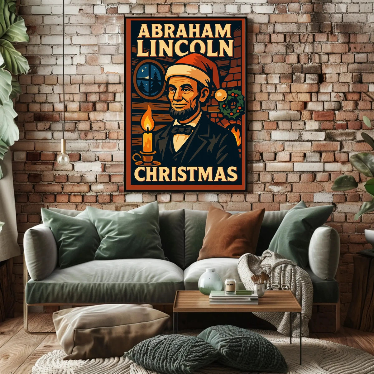 Abraham Lincoln Christmas Poster