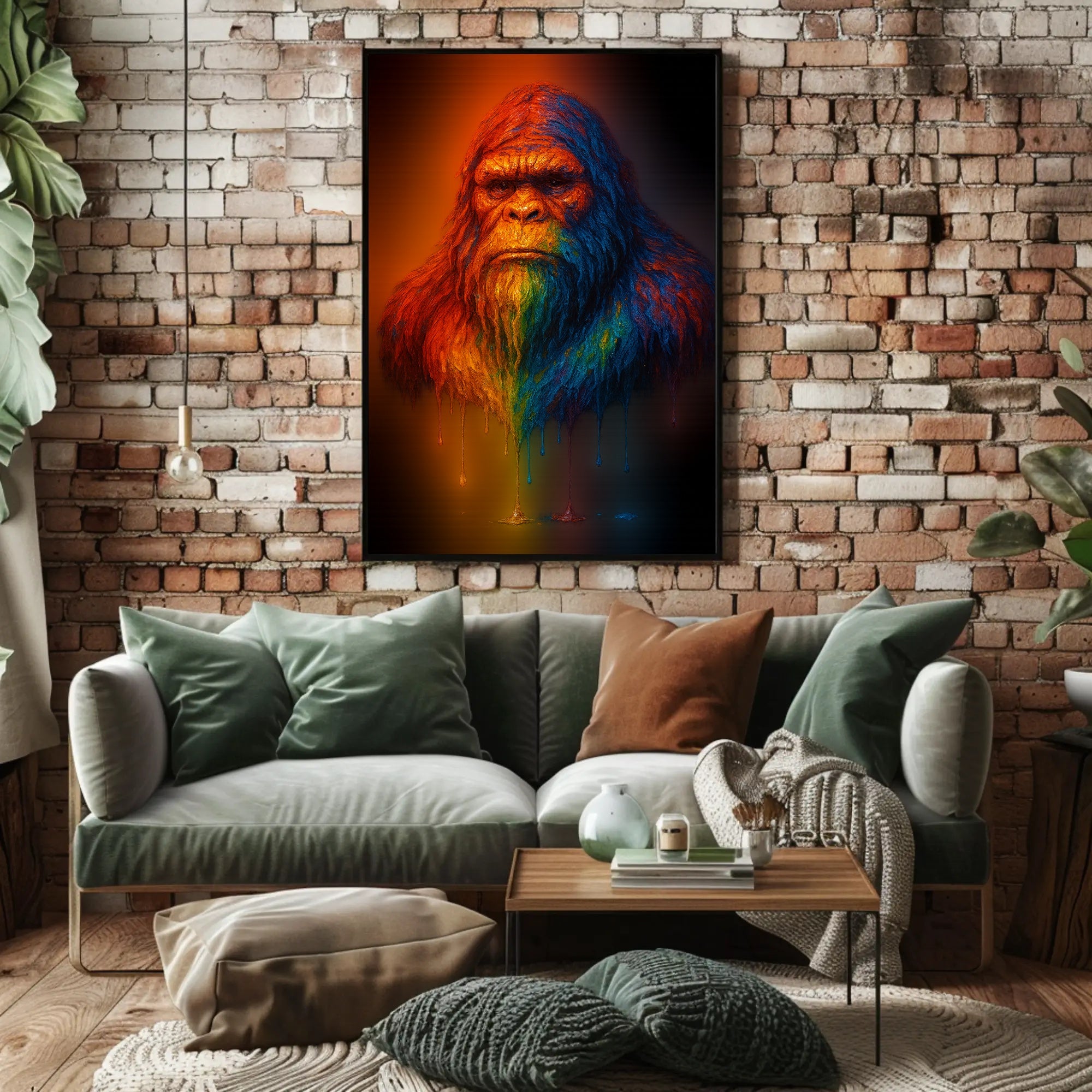 Vibrant Sasquatch Poster PosterGoat
