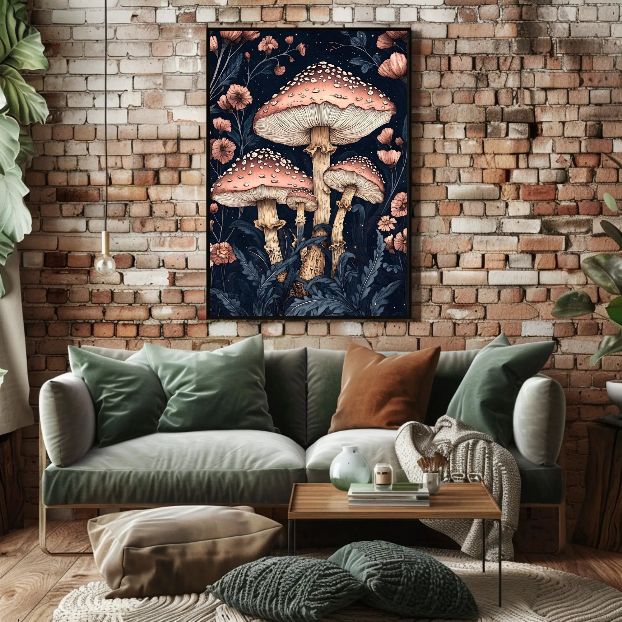 Magic Mushroom Forest in Fantasy or Mythology Poster