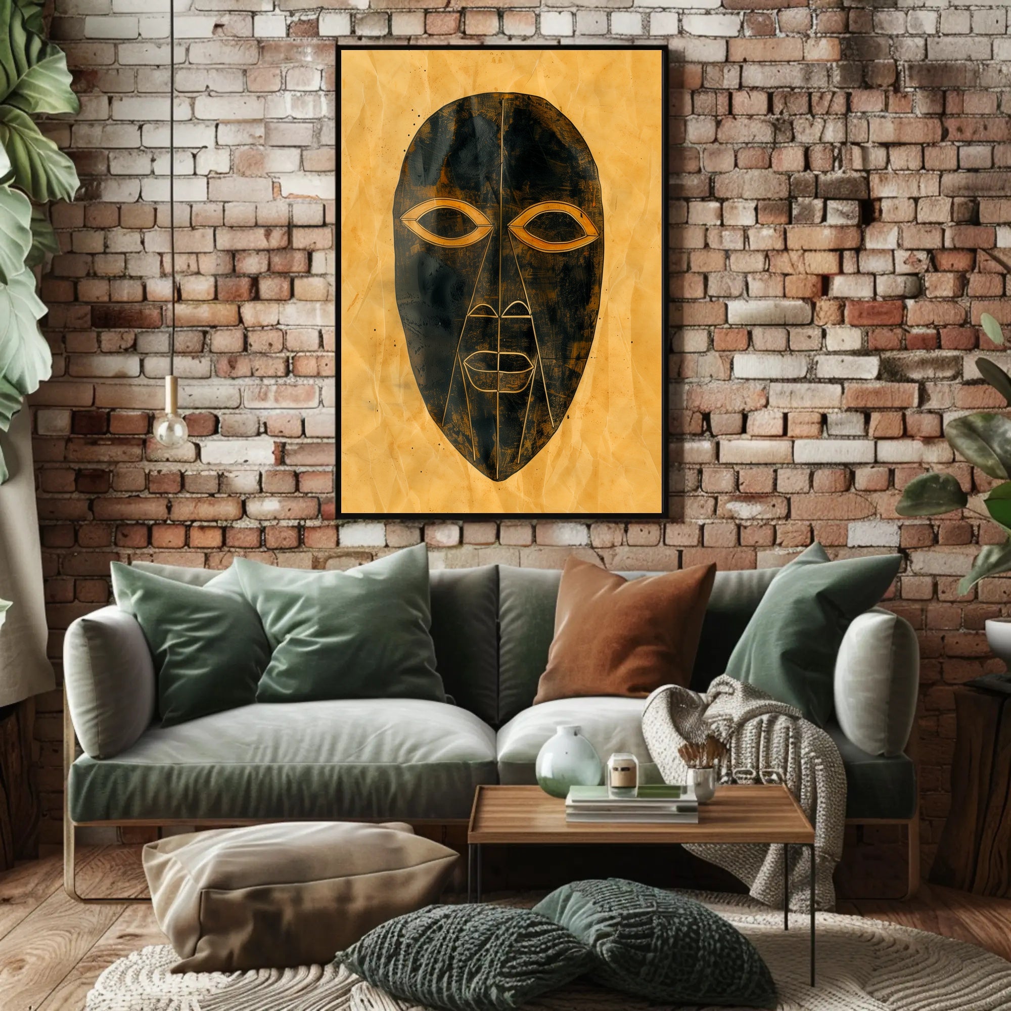 Abstract Mask Poster Modern Art Print Wall Art