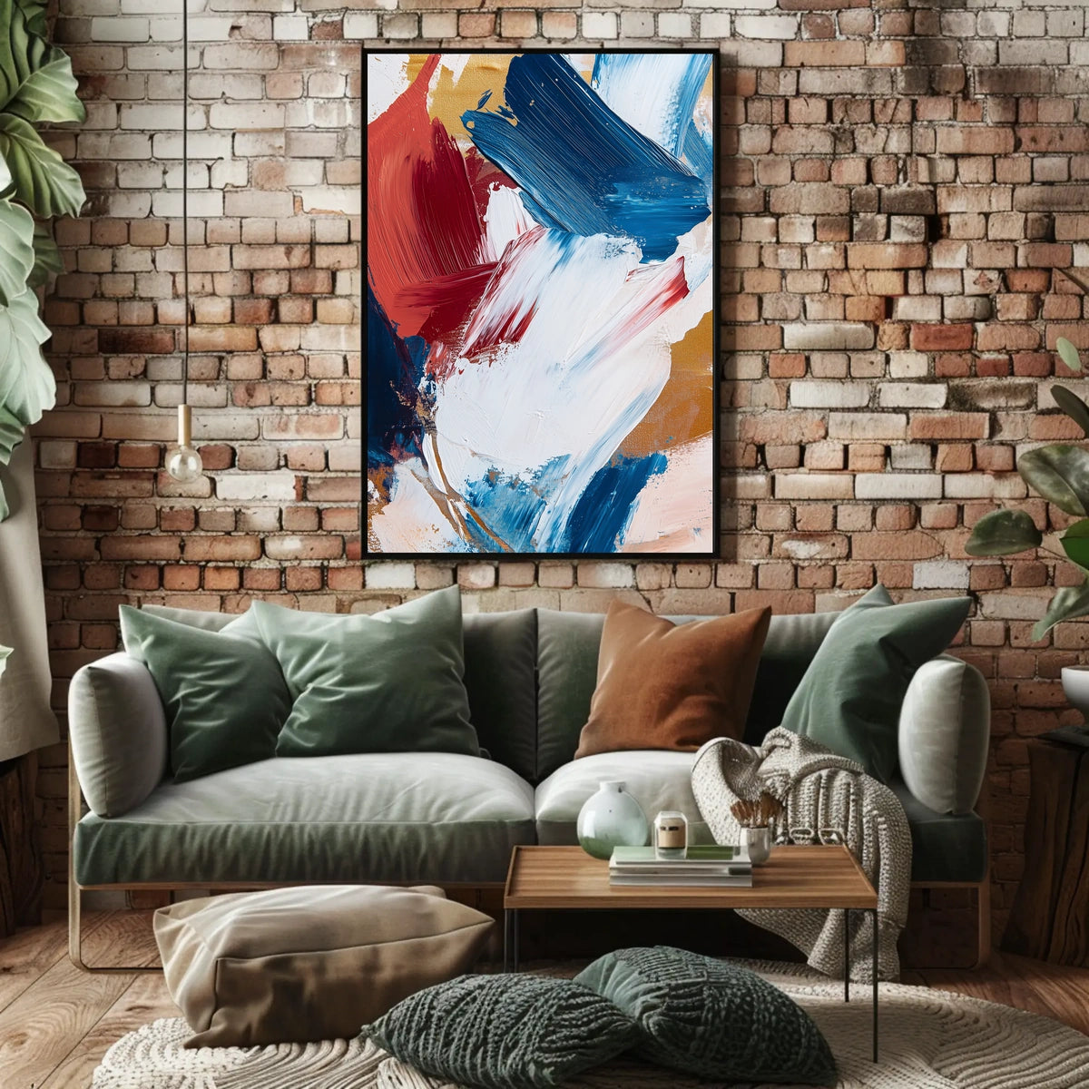 Vibrant Composition Of Layered Paint Abstract Poster