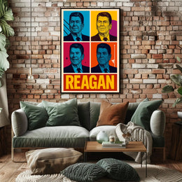 Ronald Reagan Pop Art Tribute Poster Decoration PosterGoat