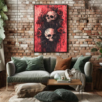 Skulls And Roses Poster