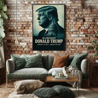 Iconic Donald Trump 47th President Leadership American History Scenic Art Poster