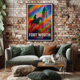 Fort Worth Texas Scenic Travel Photography Realism Poster