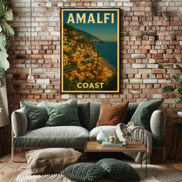 Amalfi Coast Poster Wall Art Travel Print 18x24 Decor
