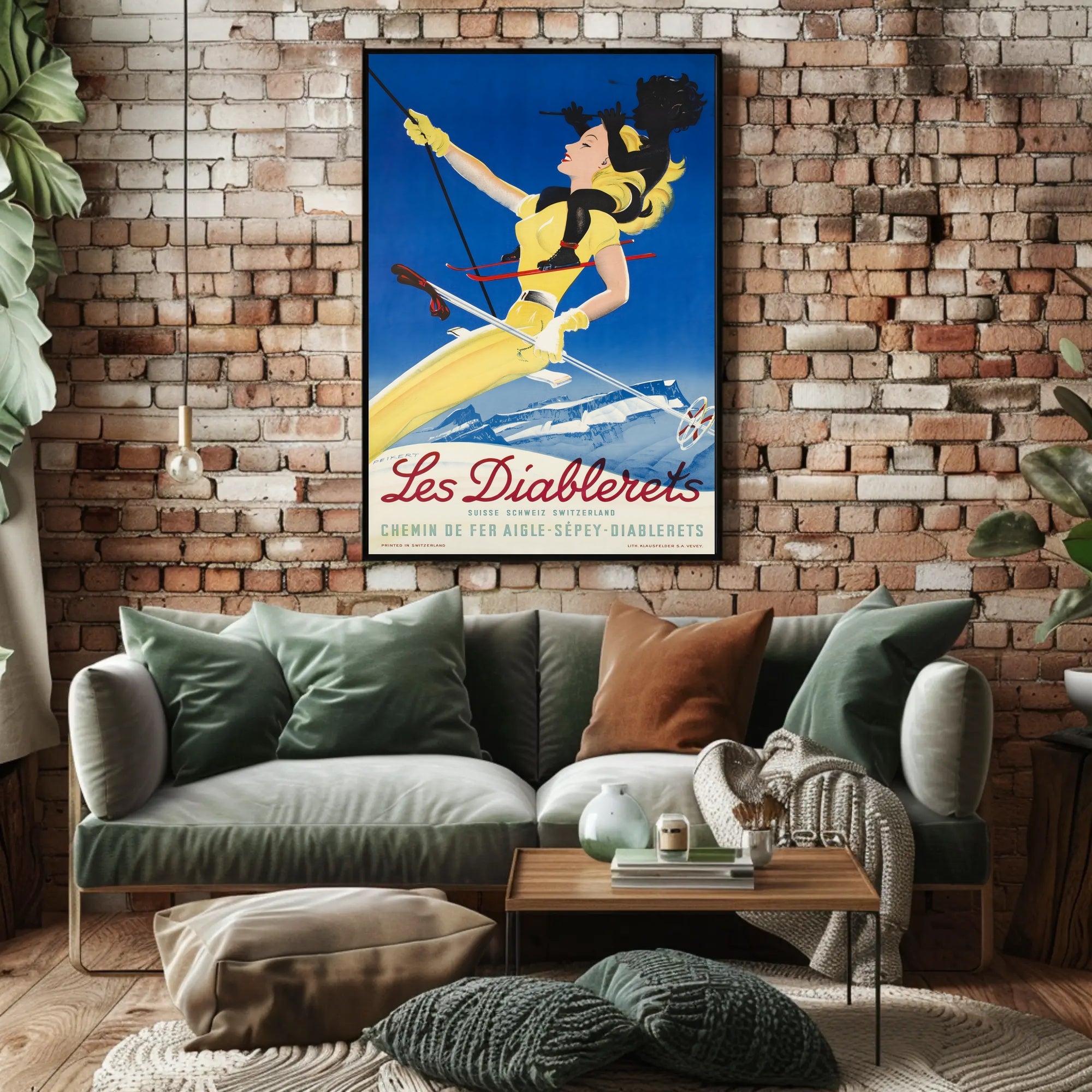 Les Diablerets Ski Resort Poster PosterGoat