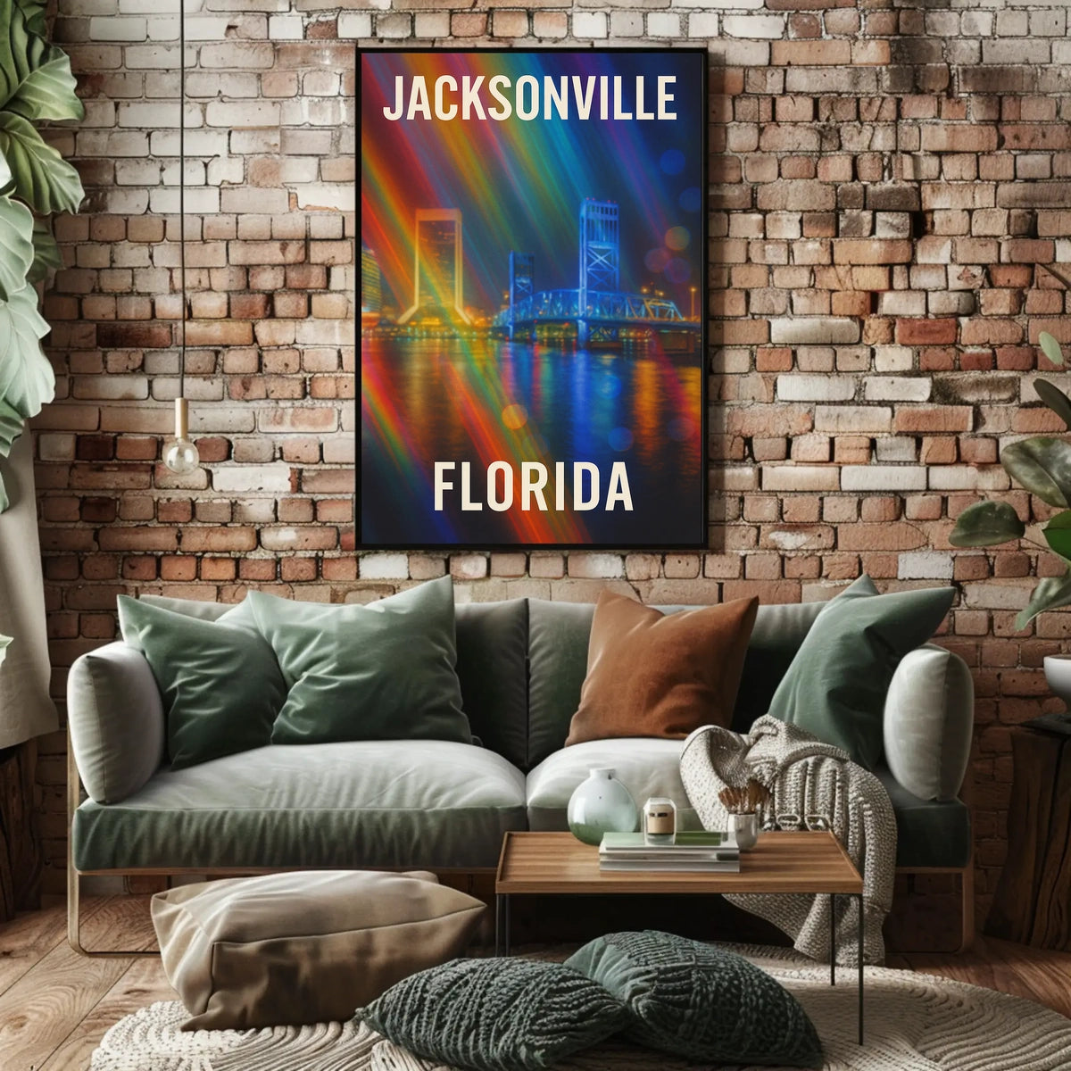 Jacksonville Cityscape Photo Realism Wanderlust Poster