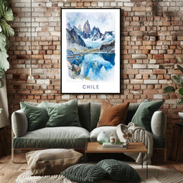 Chile's Majestic Mountainous Landscape Travel Poster PosterGoat