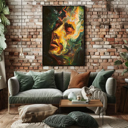 Abstract Nature and Technology Fusion Poster