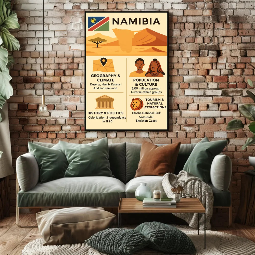 Namibia's Natural Wonders Travel Poster