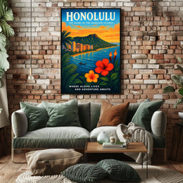 Honolulu The Heart of the Hawaiian Islands Poster
