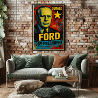 Gerald Ford 38th President of the United States Graffiti Pop Art Poster