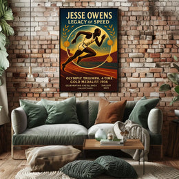 Jesse Owens 1936 Olympics Inspirational Poster Print