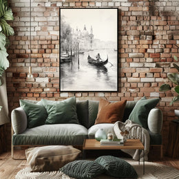Gondola On A Venetian Canal Poster