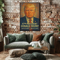 Presidential Mosaic Portrait Bold Leadership Decor Poster