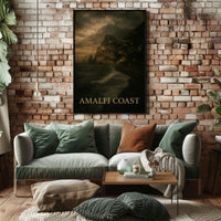 Amalfi Coast Poster Wall Art 18x24 Cliffside Mediterranean