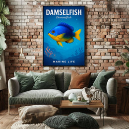 Damselfish Marine Life Poster PosterGoat