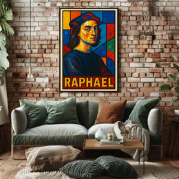 Raphael Mosaic Portrait Poster