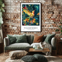 Artistic Heritage: Vibrant Bird in British Design Poster