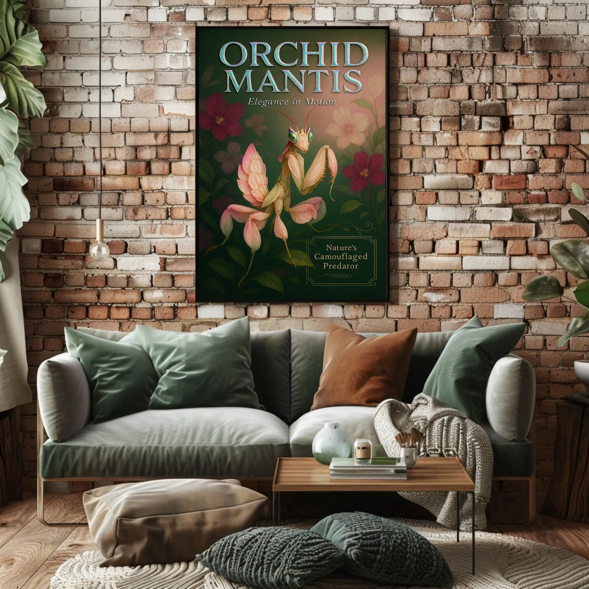 Orchid Mantis Elegance in Motion Poster