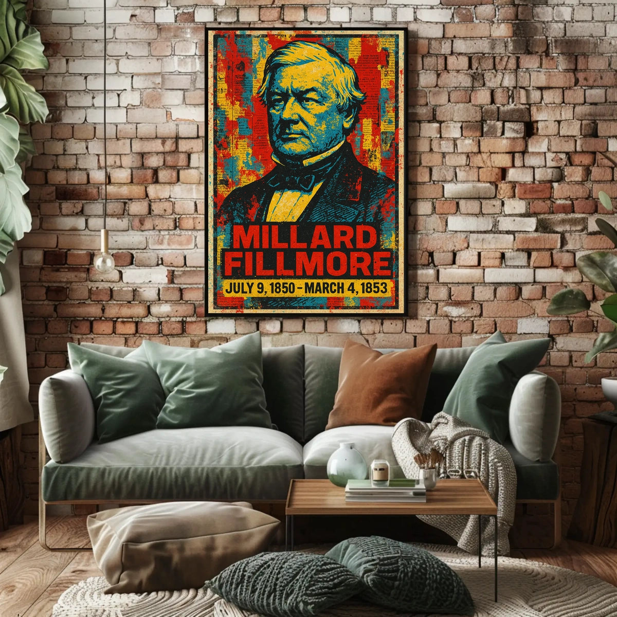 Millard Fillmore 13th President of the United States Street Art Mashup Poster
