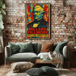 Millard Fillmore 13th President of the United States Street Art Mashup Poster