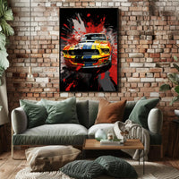Colorful Automotive Explosion Poster PosterGoat