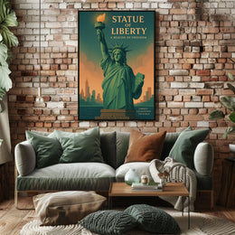 Statue of Liberty Vintage New York City Poster