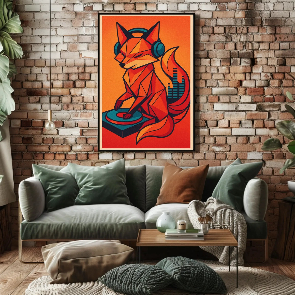 Geometric Dj Fox Poster