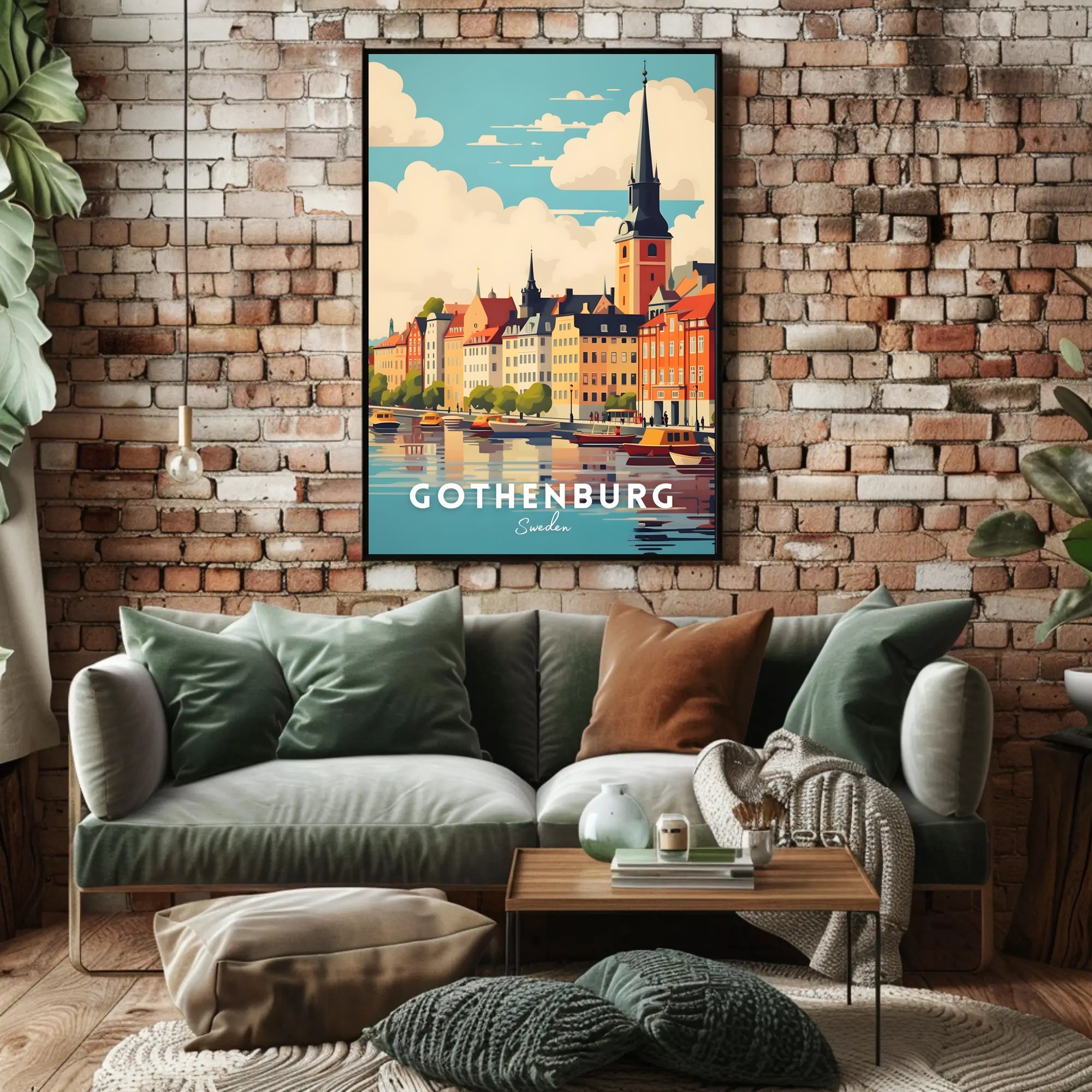 Gothenburg Cityscape Travel Poster