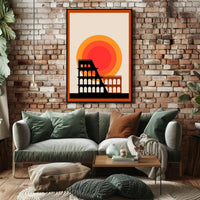 Modern Coliseum Silhouette Poster PosterGoat